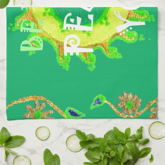 自分の一日の平和を築く キッチンタオル (折り畳み)