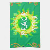 自分の一日の平和を築く キッチンタオル (縦)