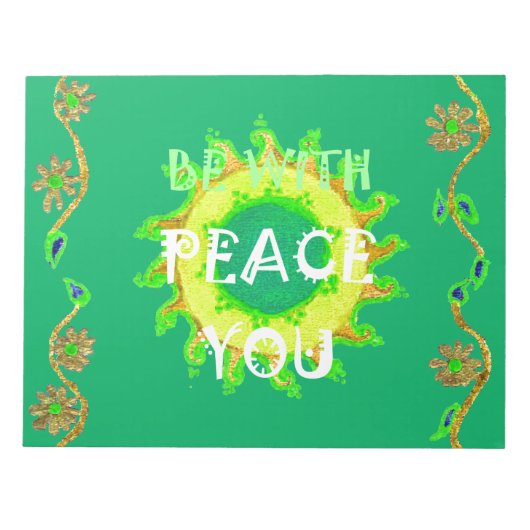 自分の一日の平和を築く ノートパッド (正面)