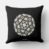 自分の万華鏡のように千変万化するパターンを書く クッション (裏面)