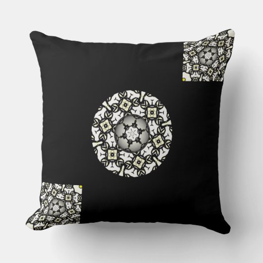 自分の万華鏡のように千変万化するパターンを書く クッション (正面)