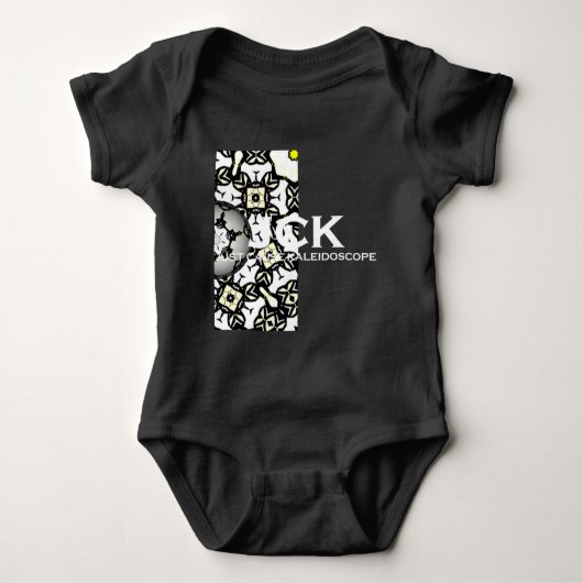 自分の万華鏡のように千変万化するパターンを書く ベビーボディスーツ (正面)