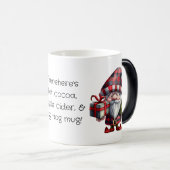 自分の不機嫌なプレイドクリスマス格言を作成 モーフィングマグカップ (正面右)