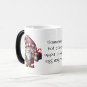 自分の不機嫌なプレイドクリスマス格言を作成 モーフィングマグカップ (正面左)