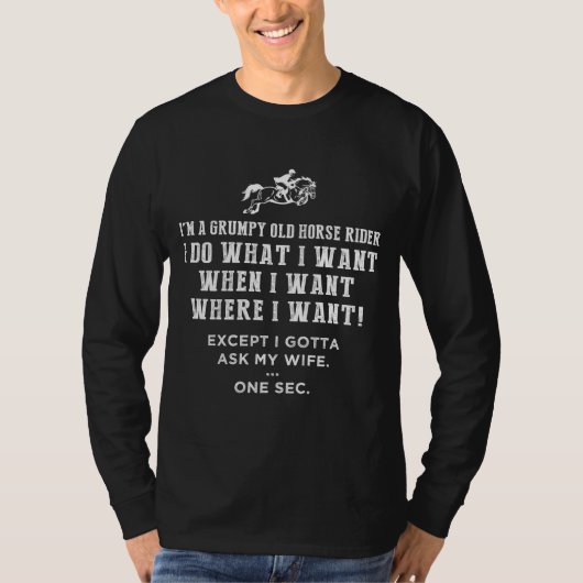 自分の不機嫌なリズムにギャロップ！おもしろい馬T型F Tシャツ (正面)