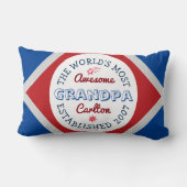 自分の世界で最も多いおじいちゃんのロ素晴らしゴを作る ランバークッション (裏面)