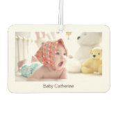 自分の両側を作成するベビーフォトカーユニーク カーエアーフレッシュナー (裏面)