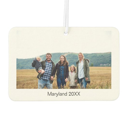 自分の両側を作成する家族のフォトカーユニークー カーエアーフレッシュナー (裏面)