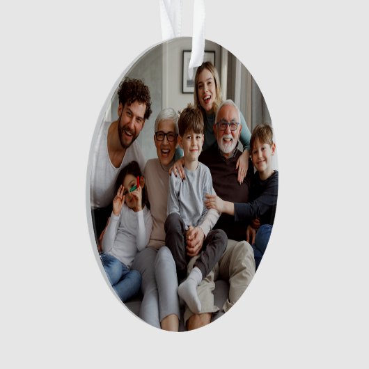 自分の両面の写真を作成する オーナメント (正面)