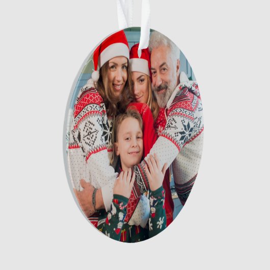 自分の両面の写真を作成する オーナメント (正面)