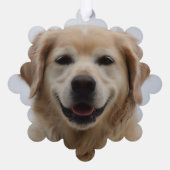 自分の両面の犬の写真を作成 オーナメントカード (裏面)