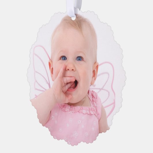 自分の両面フォトを作成する オーナメントカード (左)