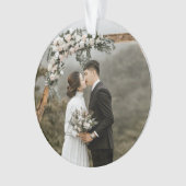 自分の両面フォトカップル結婚を作成する オーナメント (正面)