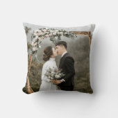 自分の両面フォトカップル結婚を作成する クッション (正面)