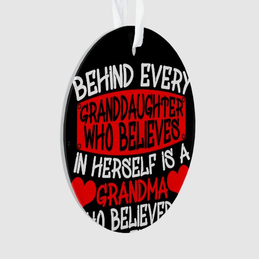 自分の中にいる孫娘信じの後ろに オーナメント (正面)