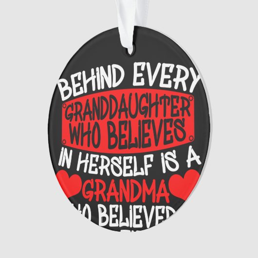 自分の中にいる孫娘信じの後ろに オーナメント (正面)