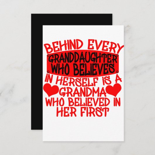 自分の中にいる孫娘信じの後ろに サンキューカード (正面/裏面)