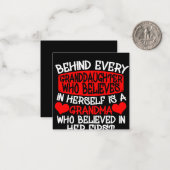 自分の中にいる孫娘信じの後ろに ノートカード (正面/裏面インサイチュ)