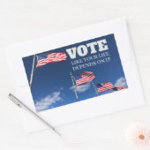 自分の人生がその人生に依存するように投票する 長方形シール (封筒)