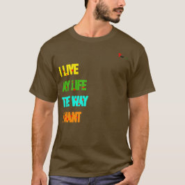 "自分の人生は自分で決める"スローガンTシャツ Tシャツ