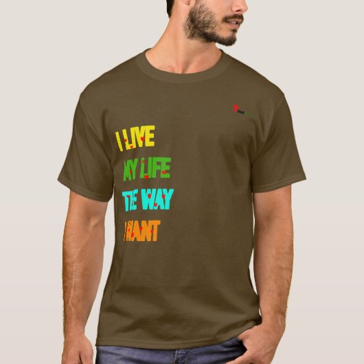 "自分の人生は自分で決める"スローガンTシャツ Tシャツ (正面)
