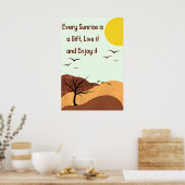 自分の人生を生きる、自己のやる気を起こさせる引用文 ポスター (キッチン)