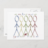 「自分の人種を受け入れる」 ポストカード (正面/裏面)