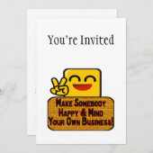 自分の仕事に気を付けなさい 招待状 (正面/裏面)