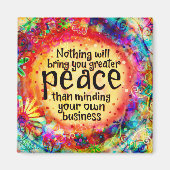 自分の仕事に気を付け芸術的る マグネット (正面)