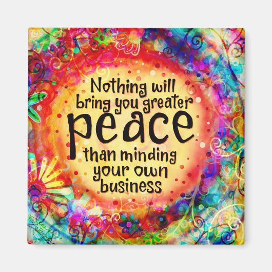 自分の仕事に気を付け芸術的る マグネット (正面)