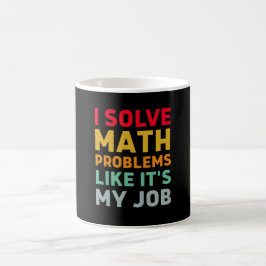 自分の仕事のように数学の問題を解く コーヒーマグカップ