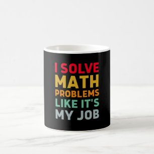 自分の仕事のように数学の問題を解く コーヒーマグカップ