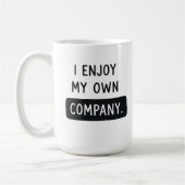 自分の会社を楽しむ - 面白い自己愛 コーヒーマグカップ (左)