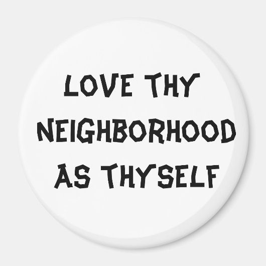 自分の住む街を愛する マグネット (正面)