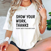 自分の作業を表感謝してい示す/演算おもしろい先生誕生日 Tシャツ