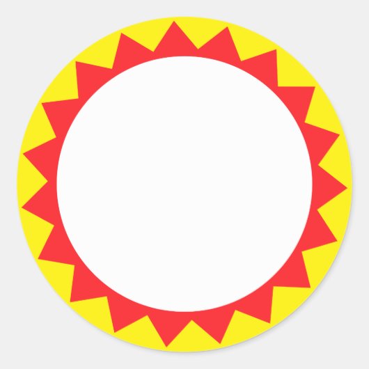 自分の価格または販売割引のステッカーを入力 ラウンドシール (正面)