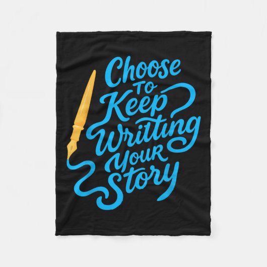 自分の保話を好きにな感動的る フリースブランケット (正面)