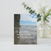 自分の信念を生き、世界を変えることができる….. ポストカード (スタンド正面)