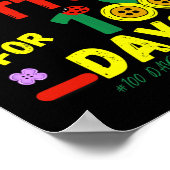 自分の先生ボタンを押す100日おもしろい学校20 ポスター (角)