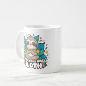 自分の内なる怠惰な瞑想を抱き込む コーヒーマグカップ (正面左)