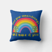 自分の内面を探し出し、虹を成長させる クッション (裏面)