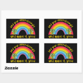 自分の内面を探し出し、虹を成長させる 長方形シール (シート)