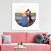 自分の円の図形の写真を結婚作成する キャンバスプリント (インサイチュ (リビング))