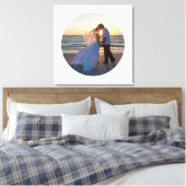 自分の円の図形の写真を結婚作成する キャンバスプリント (インサイチュ (寝室))