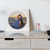 自分の円の図形の写真を結婚作成する キャンバスプリント