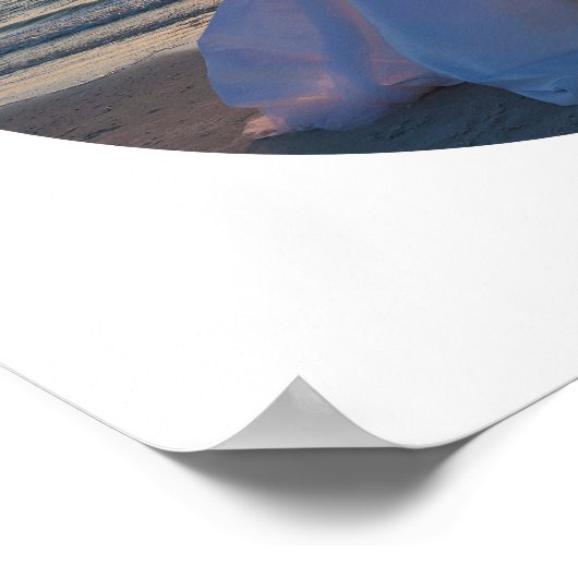 自分の円の図形の写真を結婚作成する ポスター (角)