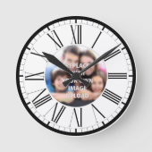 自分の写パーソナライズされた真 ラウンド壁時計 (正面)