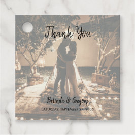 自分の写真が消え結婚たギフト フェイバータグ