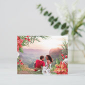 自分の写真でクリスマス シーズンポストカード (スタンド正面)