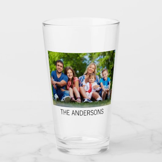 自分の写真とカスタム名前を作成する タンブラーグラス (正面)